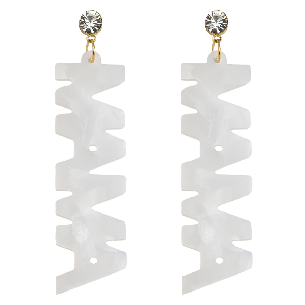Wholesale Diamond letter link earrings